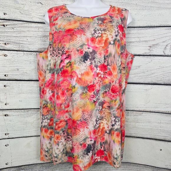Athleta Refined Zephyr Floral Tank Top Large - Picture 3 of 8